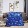 thumbnail image 2 of Blue Meteor Throw Blanket, Super Soft Anti-Pilling Flannel Bed Blankets, 50"x40", 2 of 8