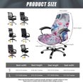 thumbnail image 7 of POLERO Brushed Elastic Fabric One Piece Desk Computer Chair Slipcover for Gaming Home Study, Non Slip Durable Office Chair Cover, Hummingbird Floral Design, 7 of 7