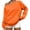 42#Saffron, variant on Fall Fashion Womens Off Shoulder Sweatshirt Slouchy Pullover Tops Solid with Pocket