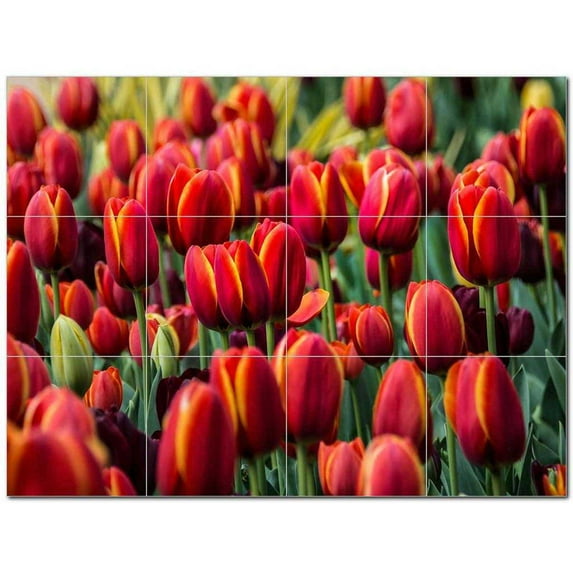 Flowers Ceramic Tile Mural Kitchen Backsplash Bathroom Shower 402347-L43