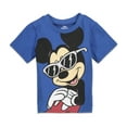 thumbnail image 2 of Disney Mickey Mouse Infant Baby Boys T-Shirt and Mesh Shorts Outfit Set Navy-Blue 18 Months, 2 of 5