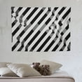 thumbnail image 4 of ONETECH Tapestry Pattern Diagonal Striped Lines Geometric Memphis Retro Slant Trendy Textures Strip Track Design Wall Tapestry Cute Tapestry for Bedroom Living Room, 4 of 7