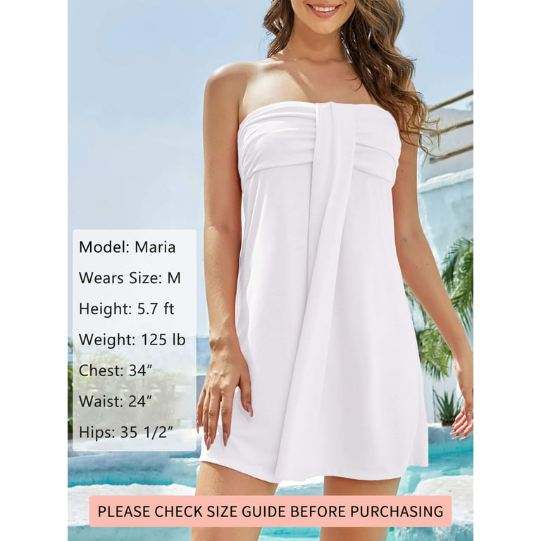 As Rose Rich Women's Strapless Dress Beach Cover up Tube Top