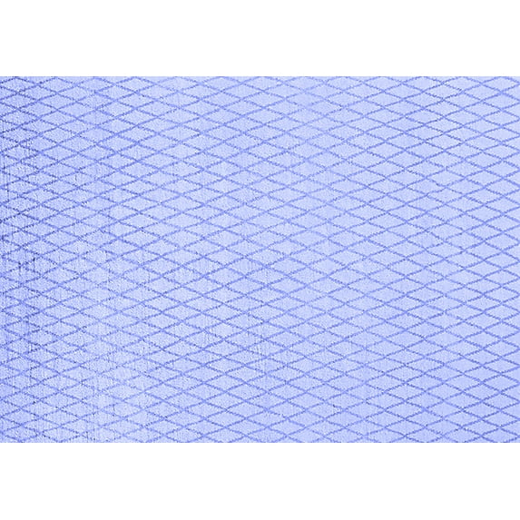 Ahgly Company Indoor Rectangle Solid Blue Modern Area Rugs, 2' x 3'