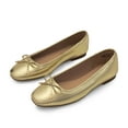thumbnail image 4 of Womens square toe ballet flats with bow comfortable casual dress shoes for work or office, 4 of 6