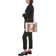 Burberry Icon Small Canvas & Leather Tote, Beige