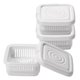 thumbnail image 1 of 3 piezas de caja de drenaje de plástico para refrigerador de cocina con forma de cebolla verde, jabonera cuadrada, caja sellada para alimentos, 1 of 7
