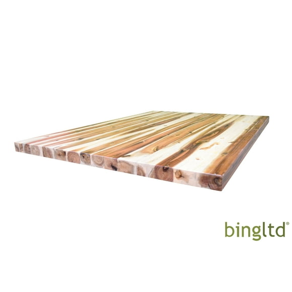 BingLTD - 42" L x 30" Rectangular Acacia Butcher Block Standard Countertop with Edge Grain (CT4230-AC-CC)