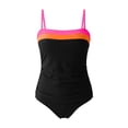 thumbnail image 6 of IYYVV Bandeau Tankini Swimsuits For Women - Two Piece Ruched Tummy Control Bathing Suit Strapless Modest Swimwear With Bottoms Multicolor S, 6 of 6