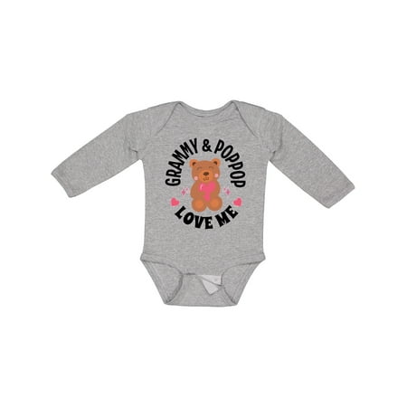 

Inktastic Grammy and Poppop Love Me Bear Girls Long Sleeve Baby Bodysuit