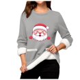 thumbnail image 5 of WEAIXIMIUNG Chandails en Molleton pour Femmes Sans Capuche Manches Longues Col Rond Poche Rembourré Pull Chaud, 5 of 5