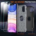 thumbnail image 4 of for iPhone 11 Case, [10 FT Military Dropproof] [2+Tempered Glass Screen, 2+Tempered Camera Lens Protector] Non-Slip Heavy Duty Full-Body Shockproof Phone Case,Gray, 4 of 14