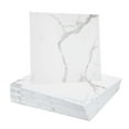 thumbnail image 1 of Uxcell 20Pcs Azulejos de Mármol Autoadhesivos, Paneles de Pared Impermeables para Salpicadero, Azulejos de Ducha Autoadhesivos de 11.81"x11.81" para Baño, Diseño Blanco con Vetas Grises, 1 of 7