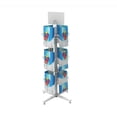thumbnail image 3 of FixtureDisplays? 14 X 14 X 30" 12 Vertical Pockets Spinning Greeting/Post Card Rack 11702 White, 3 of 7