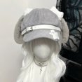 thumbnail image 3 of Slccxzc Cute Puppy Ears Beret Cap Breathable Cotton Painter Hat Women Y2K Newsboy Cabbie Winter Daily Headwear, 3 of 7