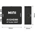 thumbnail image 3 of AV to HDMI Converter,AV to HDMI Converter, 1080P Mini Composite CVBS AV to HDMI Video Audio Converter Supporting PAL/NTSC for PC Laptop Xbox Wii PS2 PS3 TV STB VHS VCR Camera DVD, 3 of 3