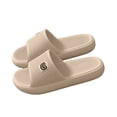 thumbnail image 4 of Mens EVA Platform Sandals Slides Lightweight Comfortable Non Slip Quick Dry with Arch Support & Bear Logo for Indoor Outdoor Beach Pool Use (Coffee),Size 10, 4 of 6