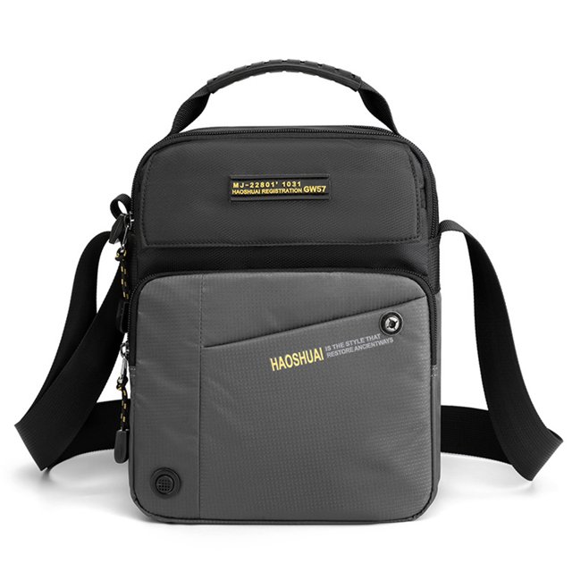 Bolsa De Hombro Bolso de hombro para hombre, bolso de pecho de nailon portátil para senderismo, montañismo (gris) Likrtyny Para Estrenar