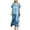 Blue, variant on Dress Women Plus Size Kaftans Casual V-Neck Long Soft Beach Maxi For Summer Romantic Bohemian Style