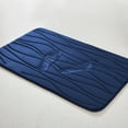 thumbnail image 2 of 1 Piece Swirls Design Embossed Solid Color Memory Foam Soft Bathroom Rug Set Non-Slip PVC Backing, 2 of 5