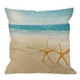 thumbnail image 2 of SUFAM Set of 4 Pillow Cases Beach Starfish Shell Seas Oceans Blue Sky Seashells The Conches Throw Pillowcase Cover Cushion Case Home Decor 16x16 inch, 2 of 5