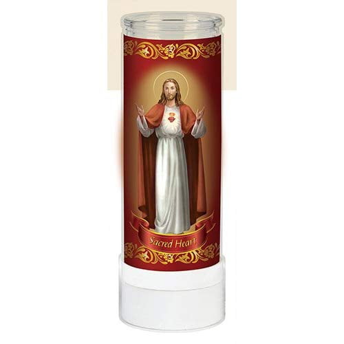 Religious Sacred Heart of Jesus Electric Prayer flameless LED Light