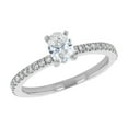 thumbnail image 1 of 14K White Gold 3/4 cttw. Certified Diamonds Oval-cut Engagement Ring by Hollywood Hills Jewelers, 1 of 6