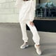 thumbnail image 4 of Conjunto de 2 chándales casuales para mujer, conjunto de pantalones, jersey de manga larga, chándal cálido Xl blanco, 4 of 6