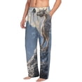 thumbnail image 6 of Logiee Silver Dragon Mountain Peaks Print Pajama Pants for Men,Men’s Pajama Bottoms,Mens PJ Pants with Pockets & Button Fly-Small, 6 of 6