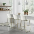 thumbnail image 3 of Pemberly Row Contemporary Bar Height Stools (Set of 2) in White, 3 of 5