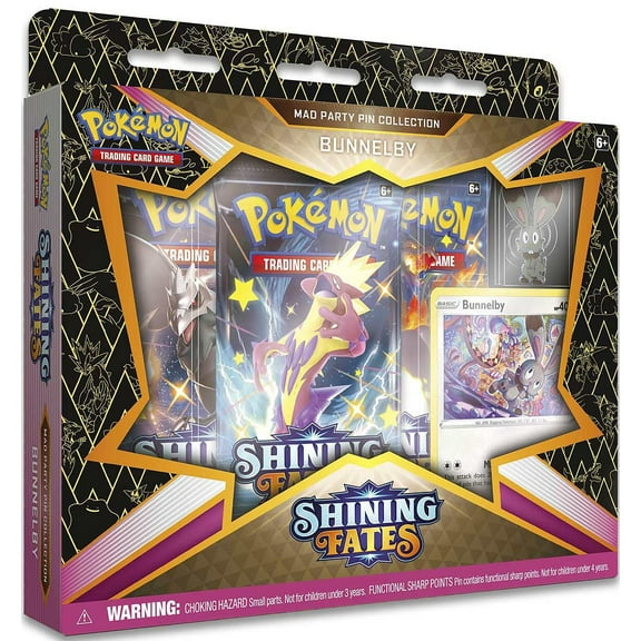 Pokémon Shining Fates Bunnelby Mad Party Pin Collection Trading Card Game