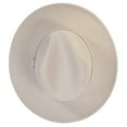 thumbnail image 3 of Ivory Fedora Panama Upturn Wide Brim Cotton Blend Felt Hat, 3 of 4