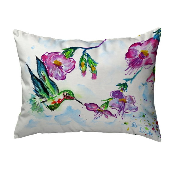 Betsy Drake KS713 11 x 14 in. Feeding Hummingbird Non-Corded Indoor & Outdoor Pillow