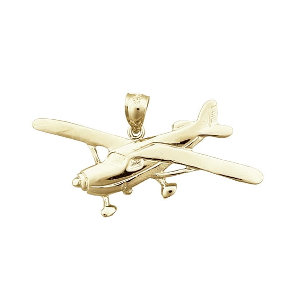 14K Gold Cessna Airplane Pendant