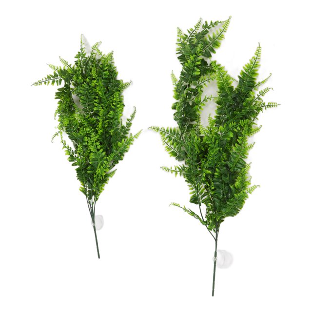 2pcs Reptile Plants Plastic Simulation Decorative Hanging Vines with Suction Cup for Bearded Dragons Lizards Geckos Snake Pets Hermit Crab and Tank Habitat Decorations ANGGREK Otros