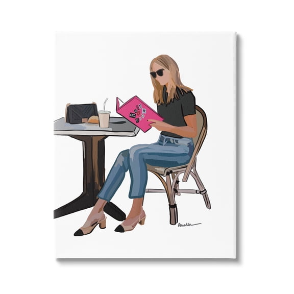Stupell Industries Burn Book Movie Girl Sitting Beauty & Fashion Painting Gallery Wrapped Canvas Print Wall Art