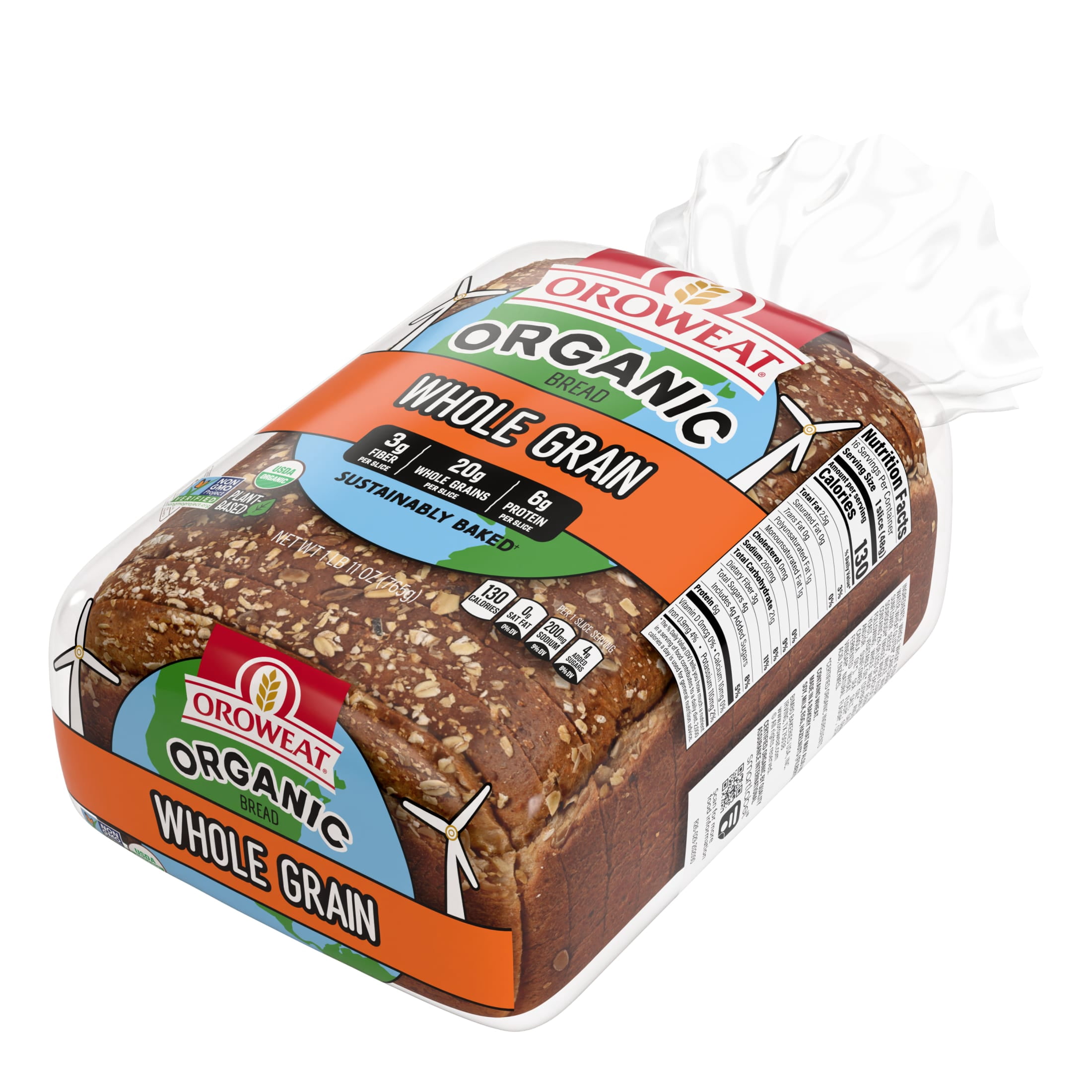 Oroweat Organic 100% Whole Grain Bread, 27 oz