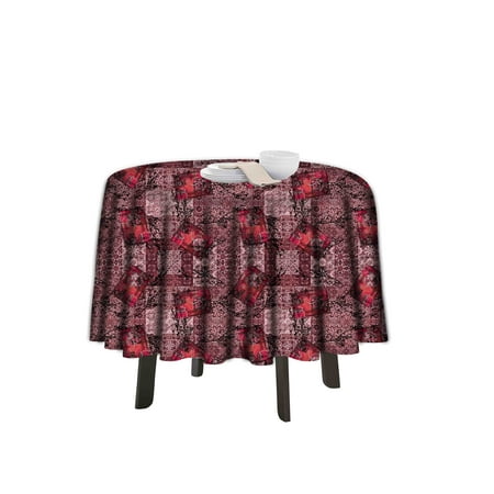 

eloria Floral Printed Round Table Cloth Resistant Washable Decorative Table Cover for Dining Table