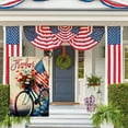 thumbnail image 3 of Rdsfhsp 4th of July Garden Flag 12x18 Vertical Double Sided Patriotic USA Flag Bicycle Floral Red Blue Memorial Day Independence Day Outside Decorations Burlap Yard Flag, 3 of 5