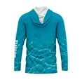 thumbnail image 3 of Myliigor Upf 50 Lightweight Sun Blocking Water Sports Fishing Shirts Fast Dry Youth Mens Long Sleeve Hooded t Shirt Teal Aquamarine S-3XL, 3 of 8