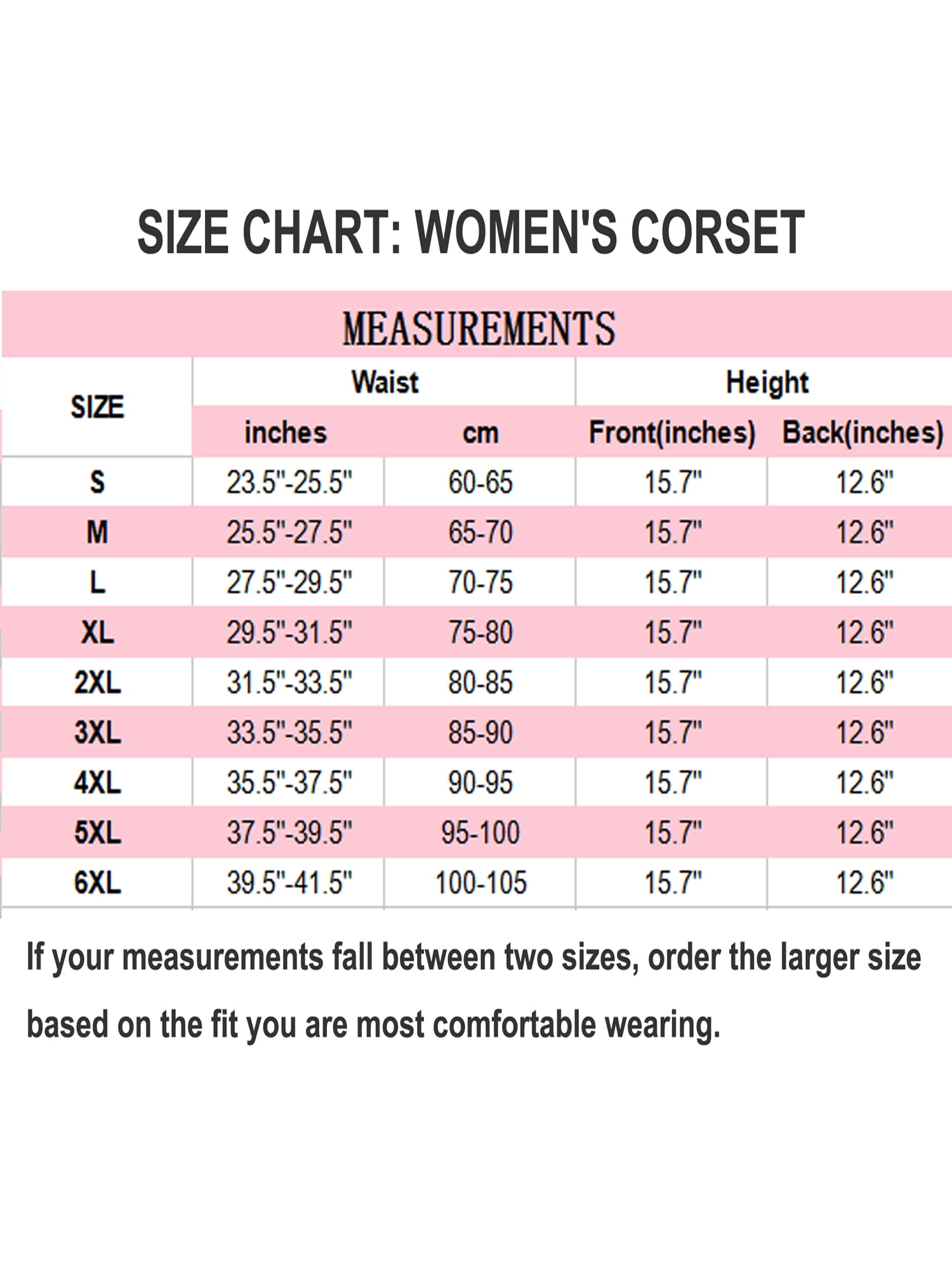 Sayfut Waist Trainer Size Chart