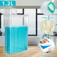 thumbnail image 2 of MesaSe 2Pcs Laundry Detergent Dispenser 1.2L Large Capacity Laundry Soap Containers Transparent Reusable Multipurpose Fabric Softener Dispenser, 2 of 7