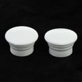 thumbnail image 2 of Curtain Rod End Cap,Straight & Sturdy Drapery Rods Head Draperies Finials 1. Hole for Living Room Bedroom Sliding Door, Pack Of 2PCS White, 2 of 5