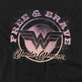 thumbnail image 2 of Wonder Woman Free and Brave Unisex Adult Crewneck Sweatshirt, Black, Large, 2 of 4