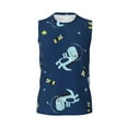 thumbnail image 6 of Lsque Space Dinosaur Print Men's Cotton Blend Sleeveless Muscle Shirts (S-3XL)- Moisture Wicking, Odor Protection, UPF 30+,Large, 6 of 8