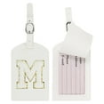 thumbnail image 1 of Etiquetas de Equipaje Iniciales Uxcell para Maletas [2PCS] - Etiqueta de Identificación de Equipaje - [Cuero PU - Letra M] Monogramada, 1 of 7