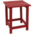 thumbnail image 1 of Sunnydaze Faux Wood Design Plastic All-Weather Square Modern Adirondack Side Table, Red, 1 of 5