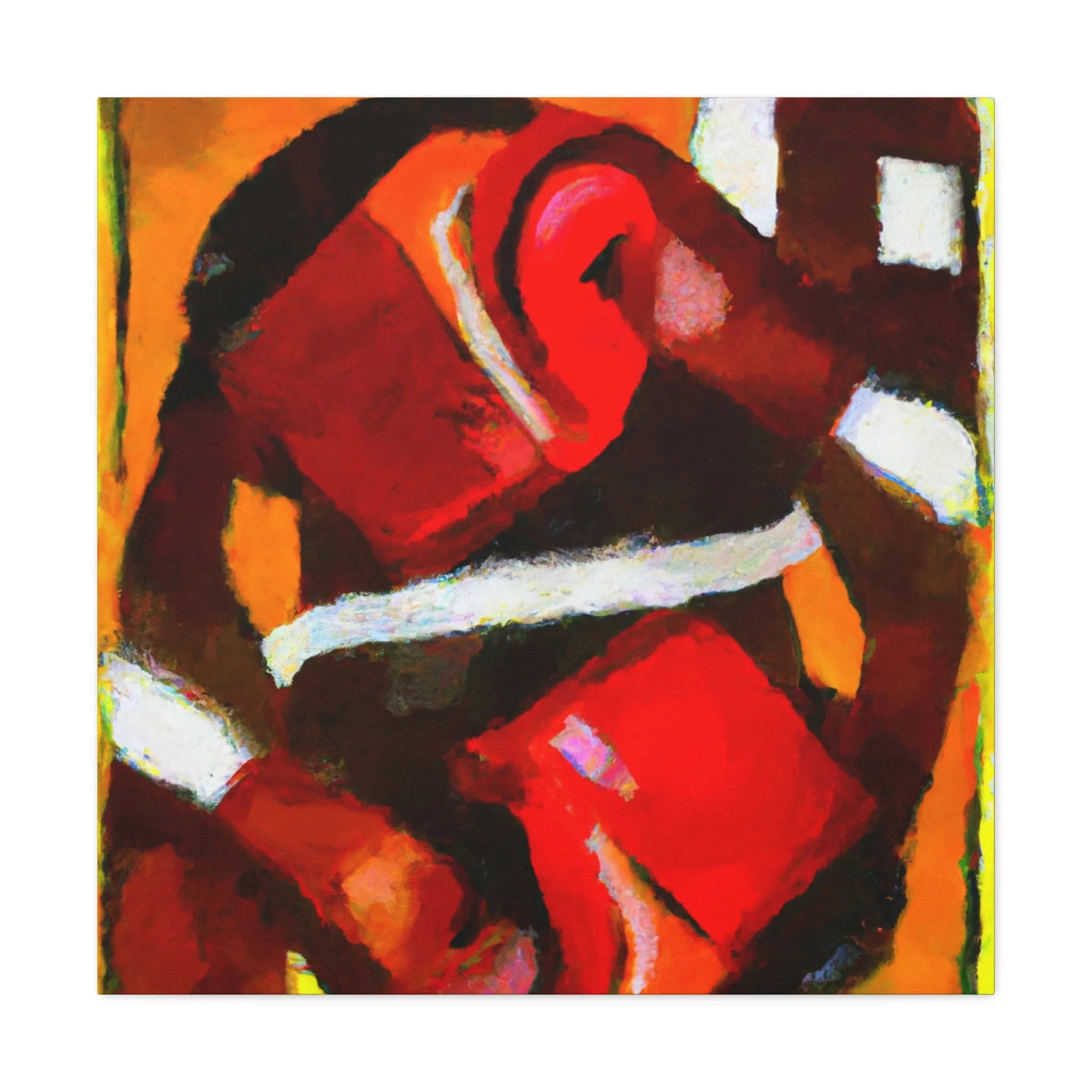 Boxing in Abstract Form - Canvas - Walmart.com
