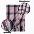 thumbnail image 3 of Bufanda larga y suave de invierno para mujer, bufanda con borlas a cuadros, bufandas clásicas suaves para mujer, bufanda suave para mujer, invierno, 3 of 5