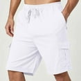 thumbnail image 2 of Men's Cargo Shorts Casual Relaxed Fit Work Pocket Stylish Cargo Shorts Spring Summer Men Casual Shorts White XL, 2 of 7